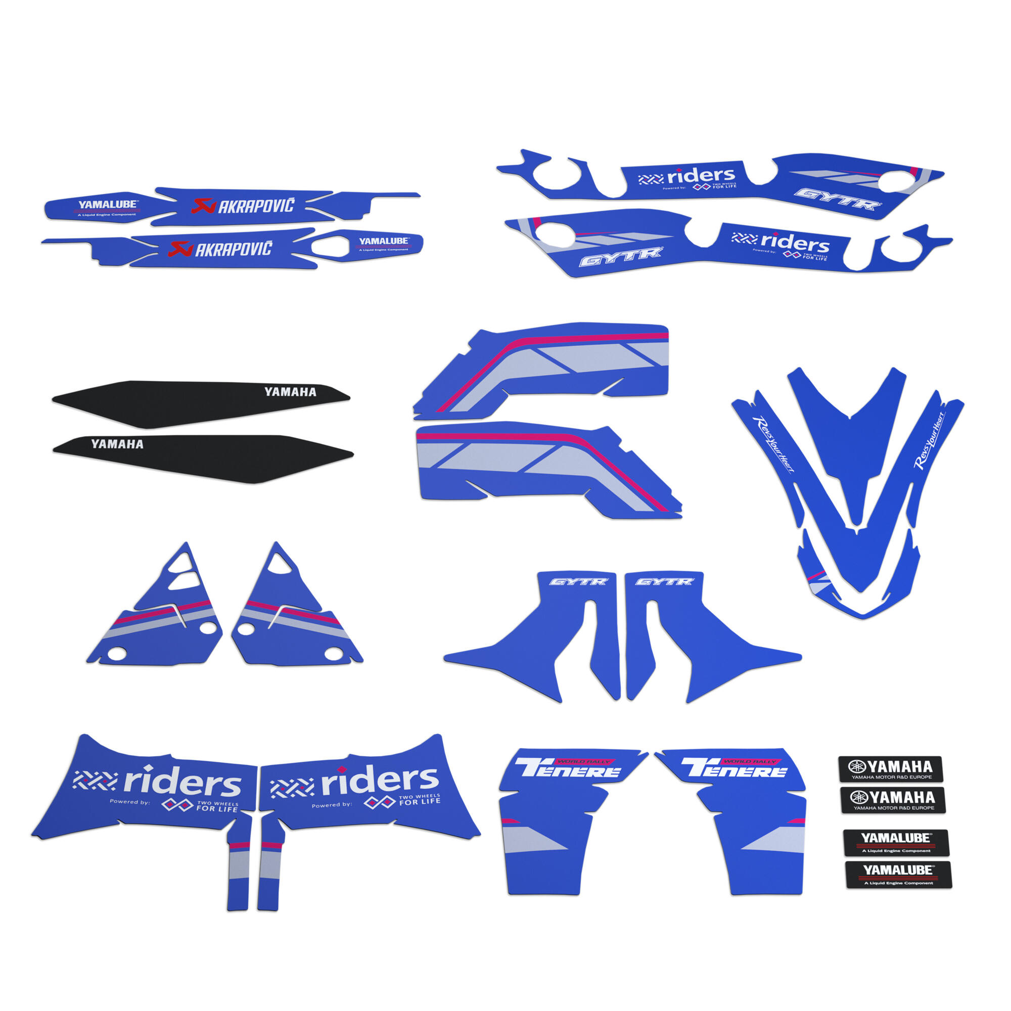 Ténéré 700 World Raid Rally Team - offizielles GYTR Aufkleber-Set