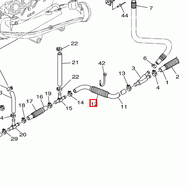 Schlauch mit Feder (L300)
