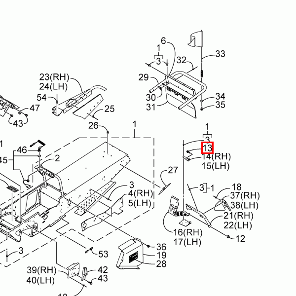 Schraube, Kappe-HFH 1/4-20