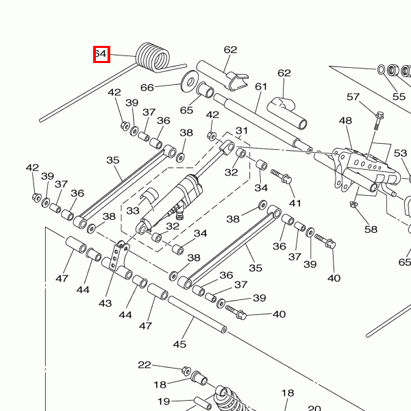 Feder, hinten 2 (K=1100 Nmm/Grad)