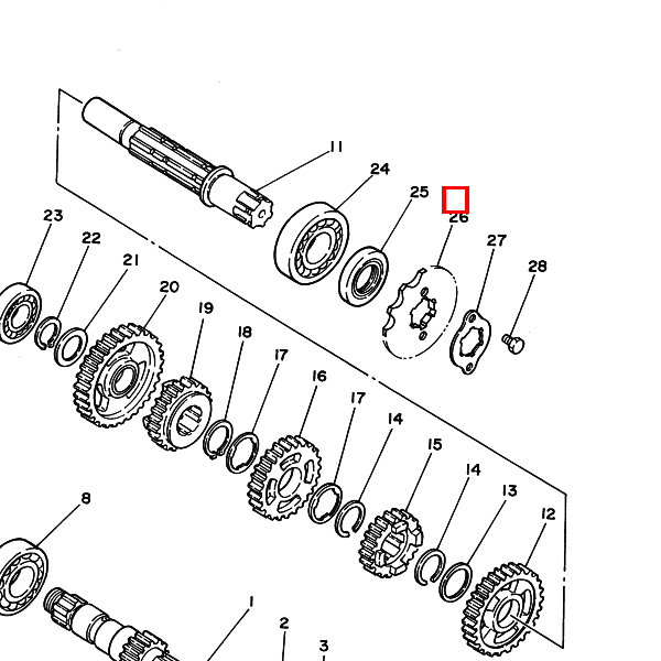 Antriebskettenrad 13Zähne (23X1746130)