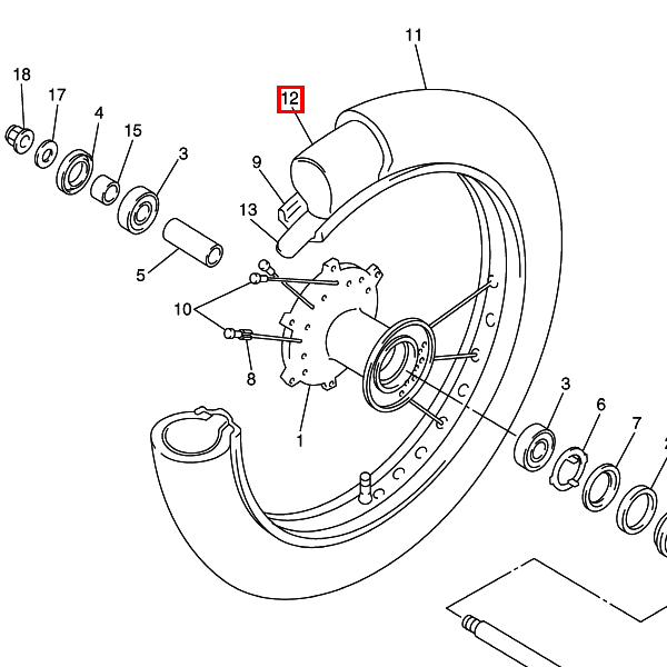 Schlauch (90/100-18 MC) Bridgestone