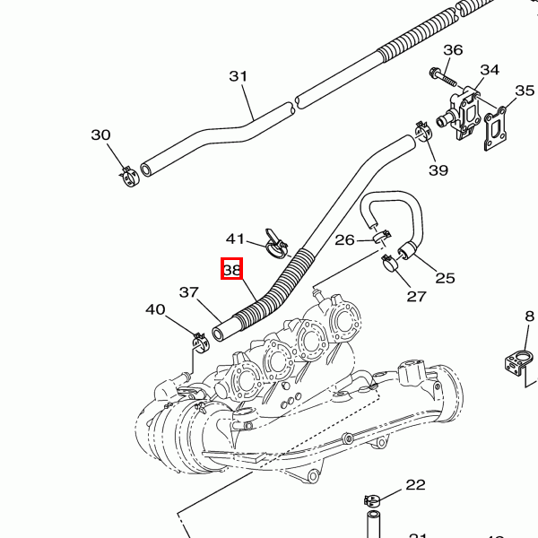 Schlauch mit Feder (L200)