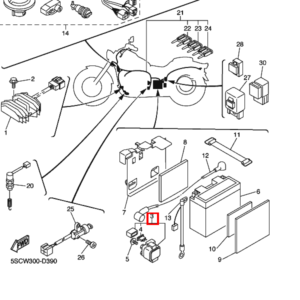 Anlassrelais komplett (RC19-005)