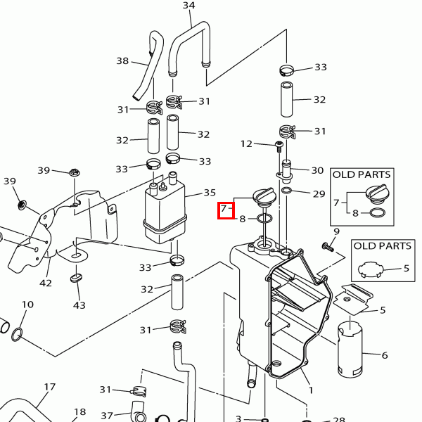 Öltankdeckel Komplett bis 8JY20-000947