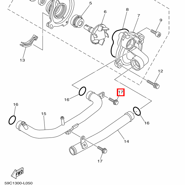 Schraube mit Scheibe (90109-06614-00)