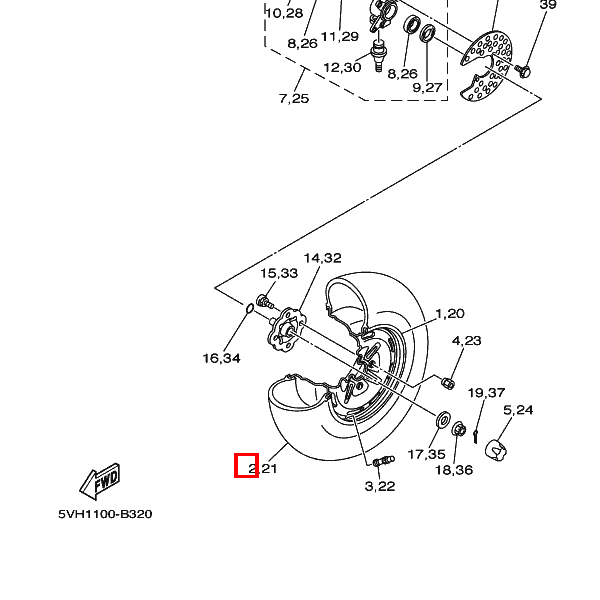 Reifen (AT25X8-12 M911Y)