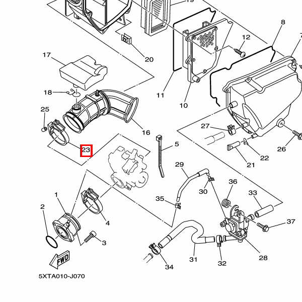 Schlauchschelle Komplett (90460-45222-00)