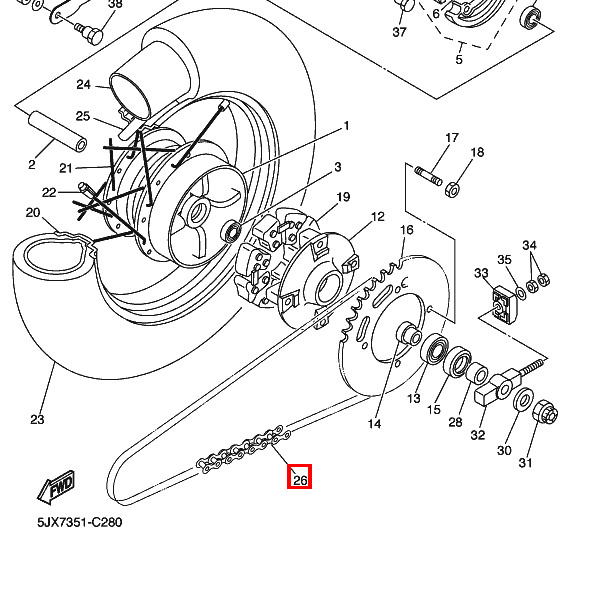Kette (DID428V-146L)