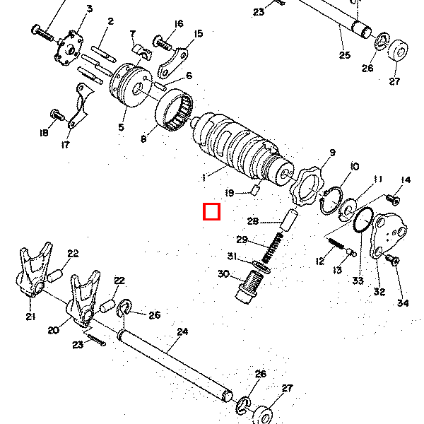 Feder, Nockenanschlag