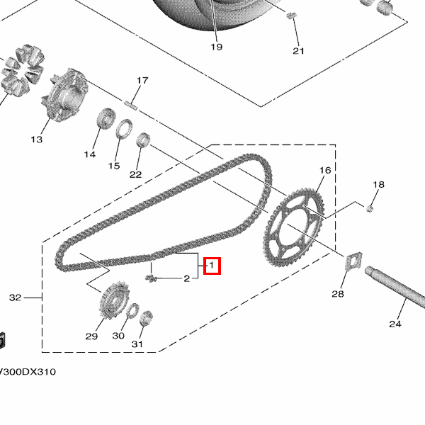 Ketteneinstellungs-Set (DID525V11-114)
