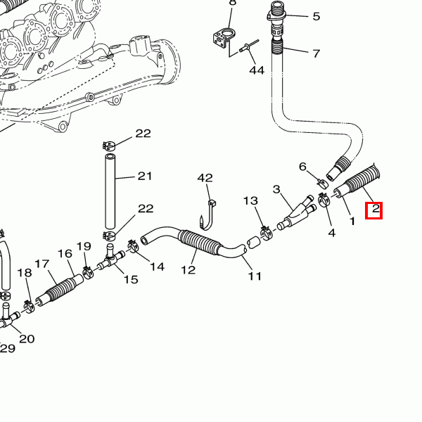 Schlauch mit Feder (L200)