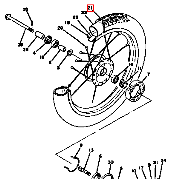 Reifen 225-14 IRC 4PR hinten