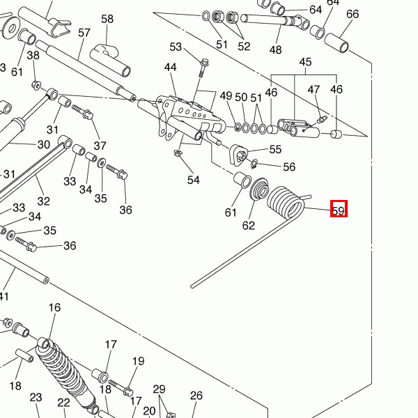 Feder hinten 1 (K=1900Nmm/Grad)