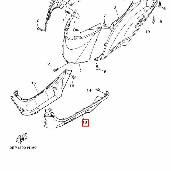 Formteil, Seitenverkleidung 1 (1124,WM6)