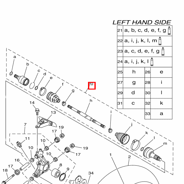 Antriebswelle hinten komplett
