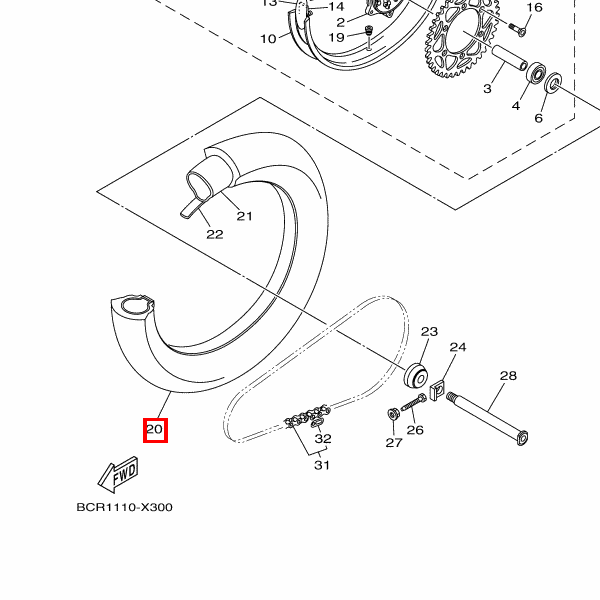 Reifen (110/90-19 62M MX33)