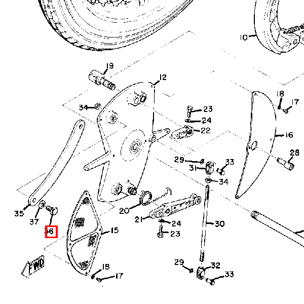 BOLT, W/HOLE 2402517300