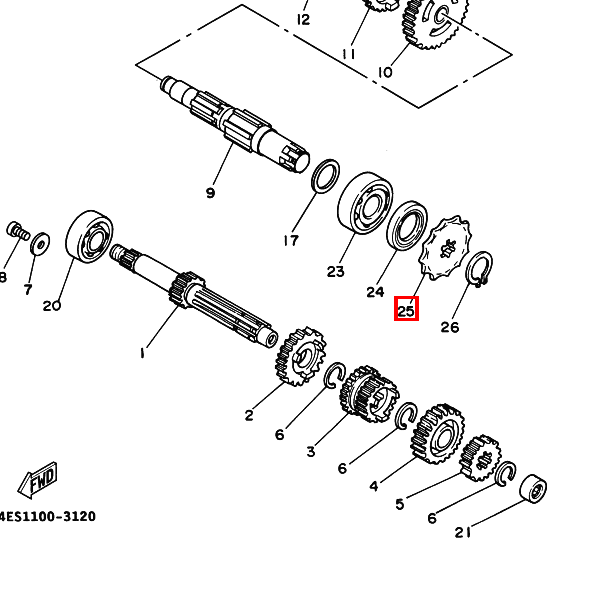 Kettenrad 12Zähne (1741746120)
