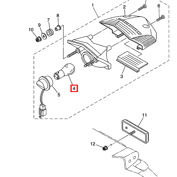 Glühlampe (BAY15D 12V-21/5W)