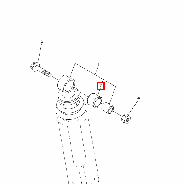 Buchse, Hinterradstoßdämpfer