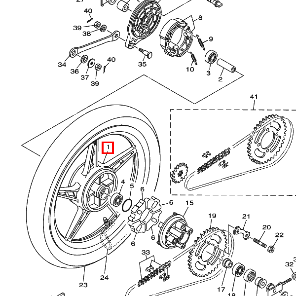 Gussrad, hinten (0033,YB)