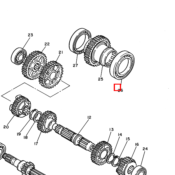 Zylinderrollenlager Nr. 16 (B16012)