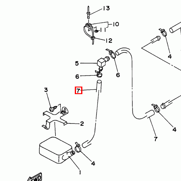 Schlauch (GH7) (90445-14M04-00)