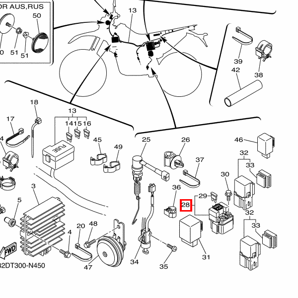 Anlassrelais komplett (RC19-076A)