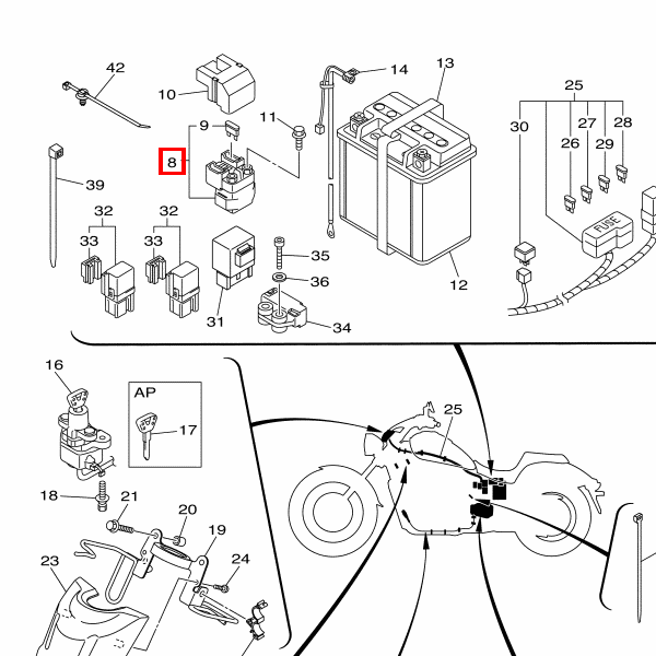 Anlassrelais Komplett (RC19-074)