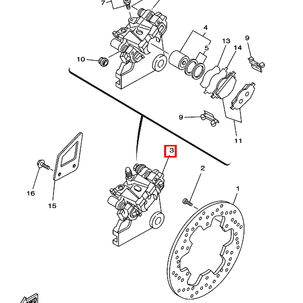 Bremssattel Komplett hinten 2
