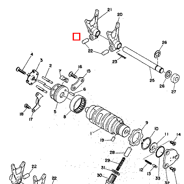 Nocken-Nachlaufstift