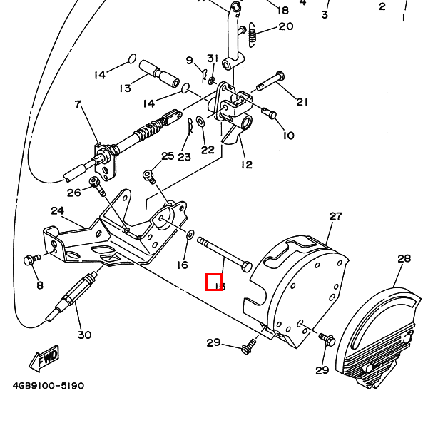 Schraube, Sechskant (97001-06080-00)