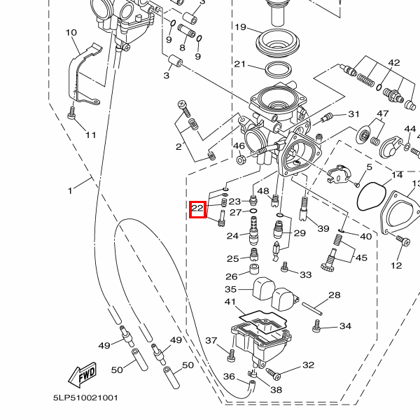 Leerlauf-Luftschraubensatz UR für 14901