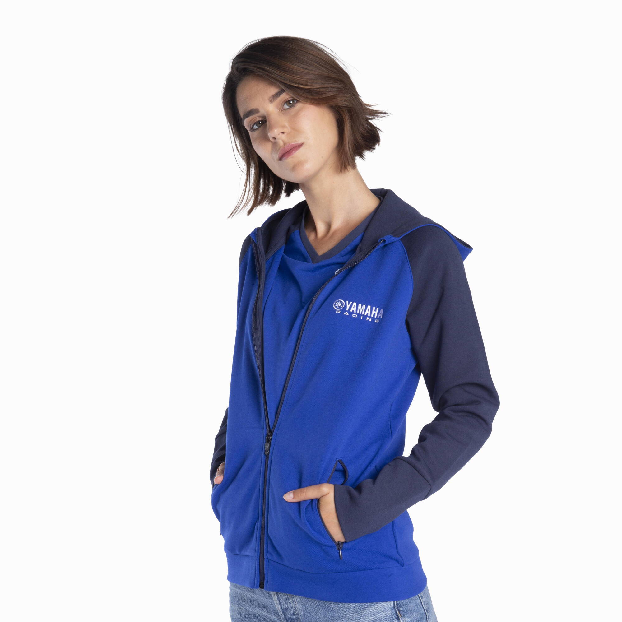 Damen Kapuzenpullover Paddock Blue