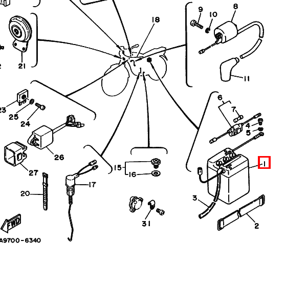 Batterie komplett (GS 6N4-2A-2)