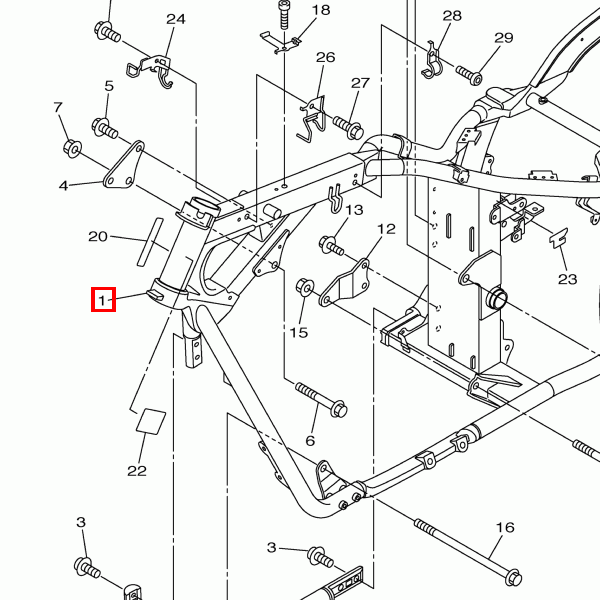 Rahmen Komplett Satz YB bis PID VN01E-0021110, YCB bis VN01Y-000201