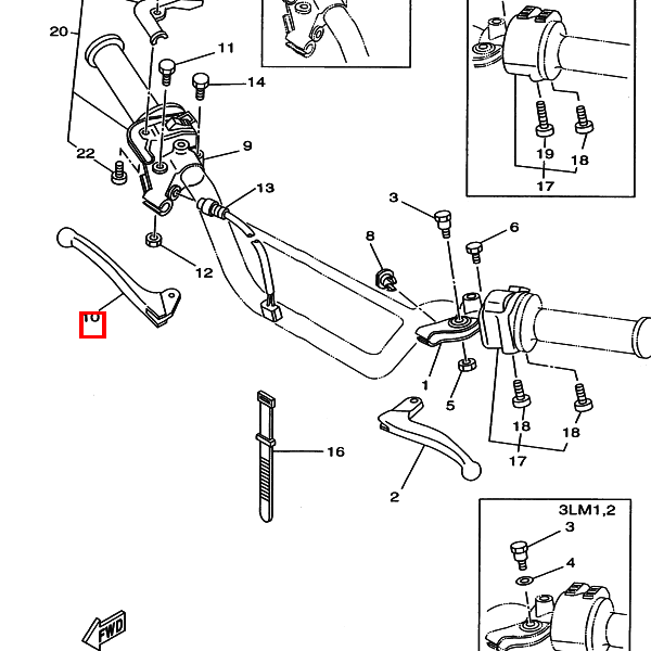 Hebel rechts (5Y1-83922-00)