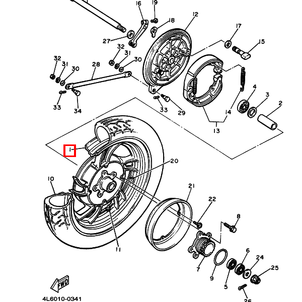 Kreuzspeiche, hinten (3.00-16)