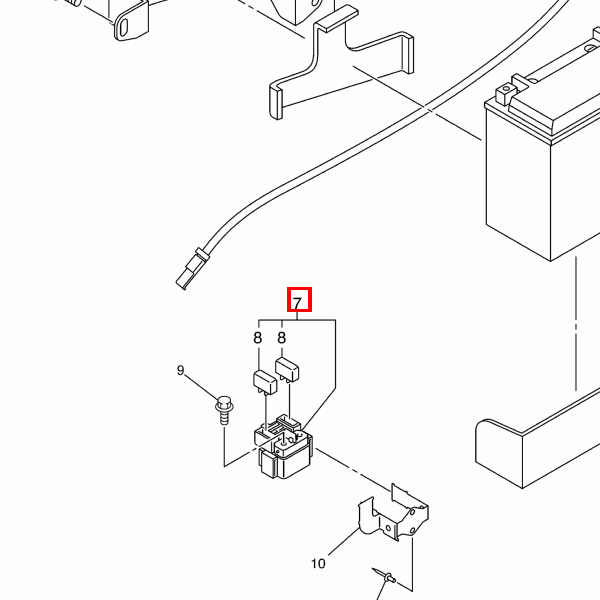 Anlasserrelais Komplett (RC19-016)