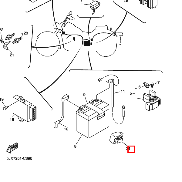 Relais Komplett (5JX-00)