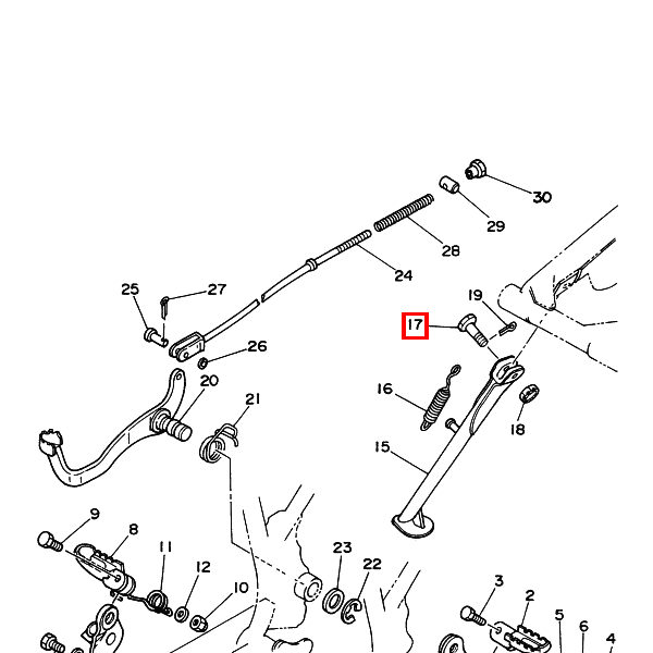 Schraube mit Bohrung (278-27317-00) Verwendung mit 9-1