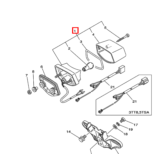 Schlusslicht Einheit Komplett