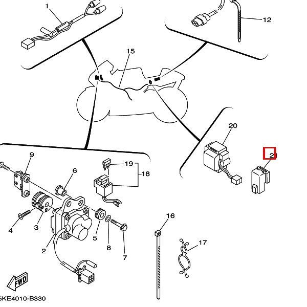 Relais komplett (1UY-92)