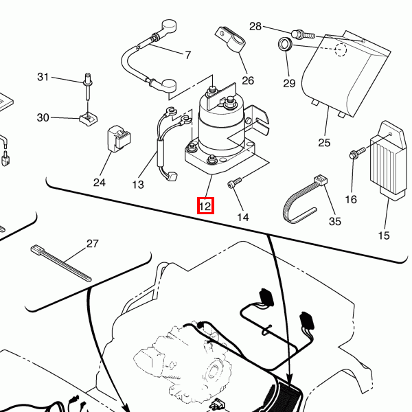 Relais Einheit (12V) (684-1271-012)