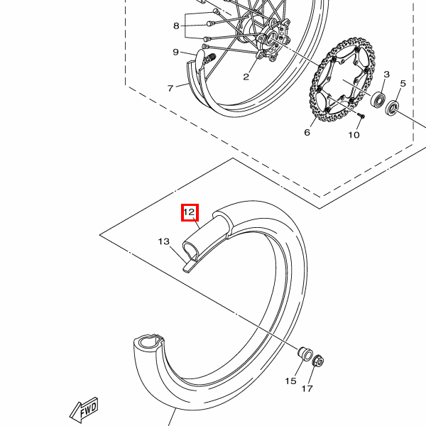 Schlauch (80/100-21 M/C TR4) Bridgestone