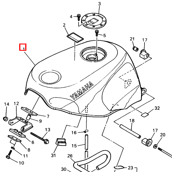 Fueltankkonsole (Farbtyp A) WG