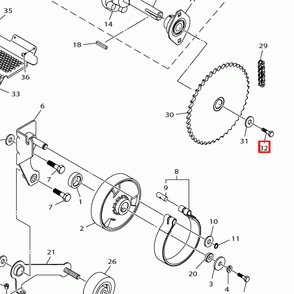 Schraube, Kappe-HH 5/16-1