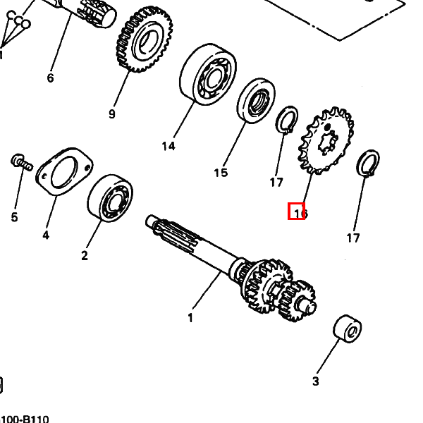 Kettenrad 15Zähne (5171746152)