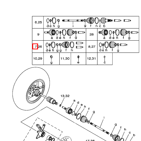 Manschettensatz Kugelgelenk bis ca. 018537
